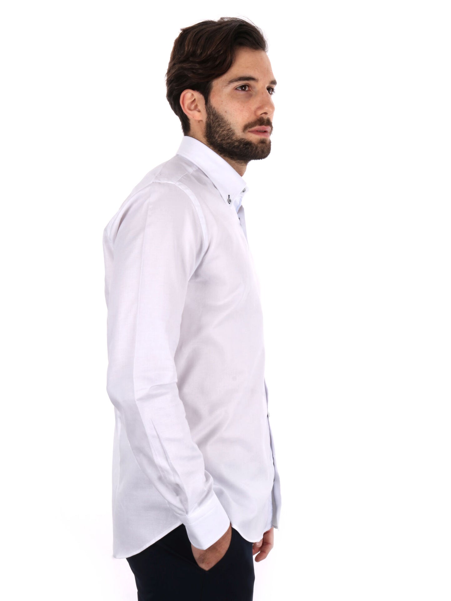 Camicia uomo FB Trieste bianca in cotone slim per cerimonie