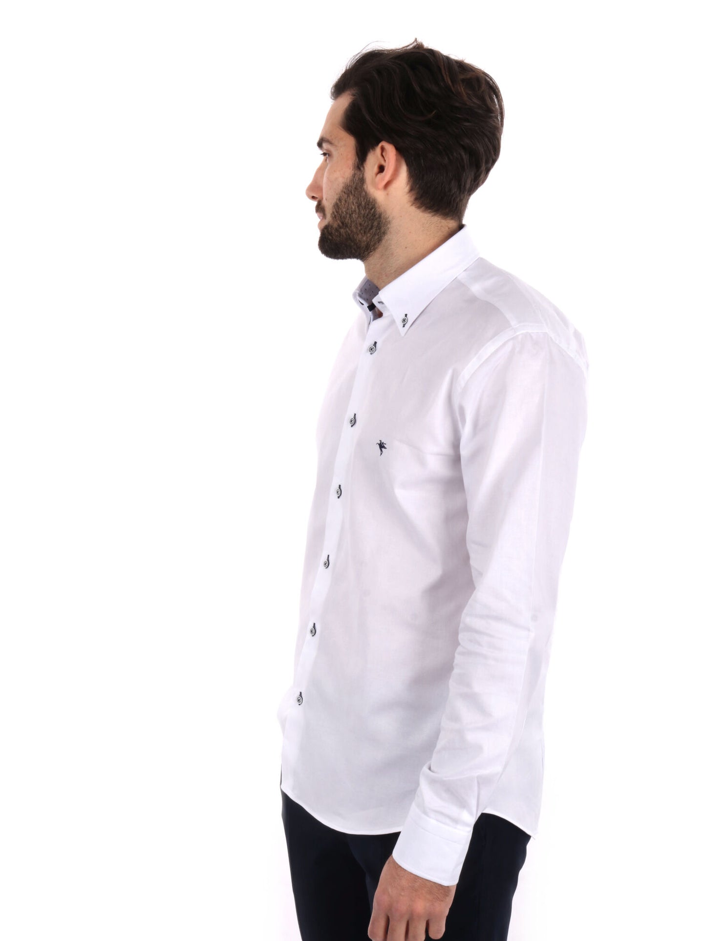 Camicia uomo FB Trieste bianca in cotone slim per cerimonie