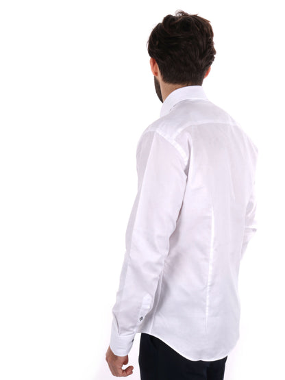 Camicia uomo FB Trieste bianca in cotone slim per cerimonie