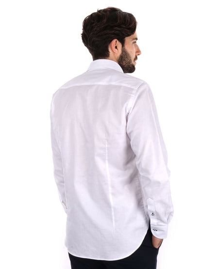 Camicia uomo FB Trieste bianca in cotone slim per cerimonie