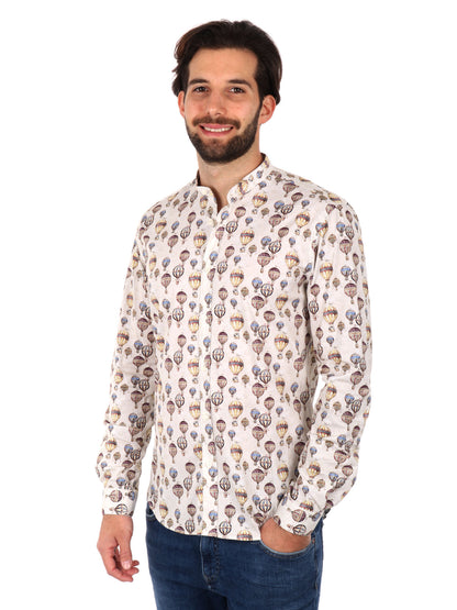 CAMICIA COLLETTO COREA VELAR FB UOMO BEIGE