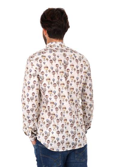 CAMICIA COLLETTO COREA VELAR FB UOMO BEIGE