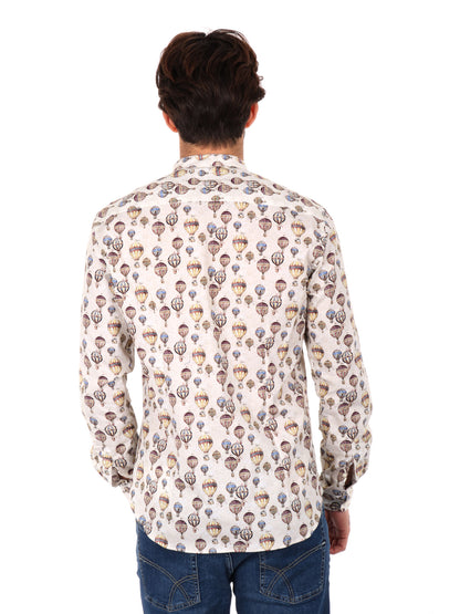 CAMICIA COLLETTO COREA VELAR FB UOMO BEIGE