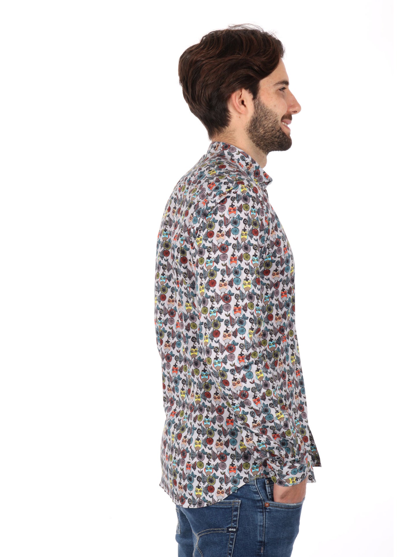CAMICIA COLLETTO COREA VELAR FB UOMO GRIGIO