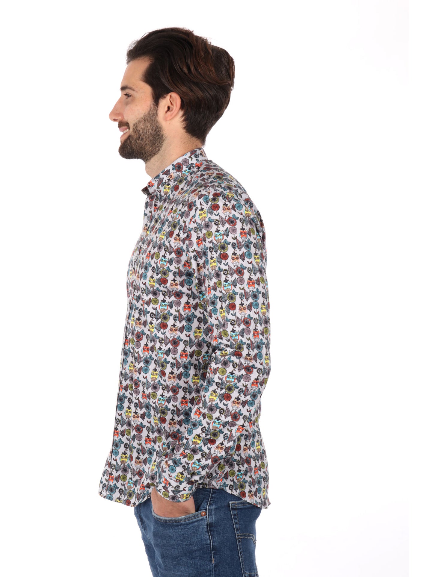 CAMICIA COLLETTO COREA VELAR FB UOMO GRIGIO