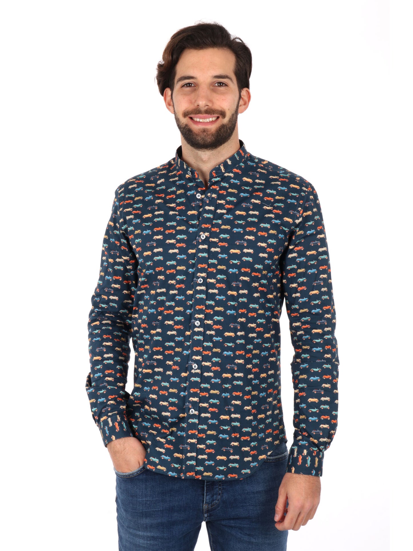 CAMICIA COLLETTO COREA VELAR FB UOMO BLU