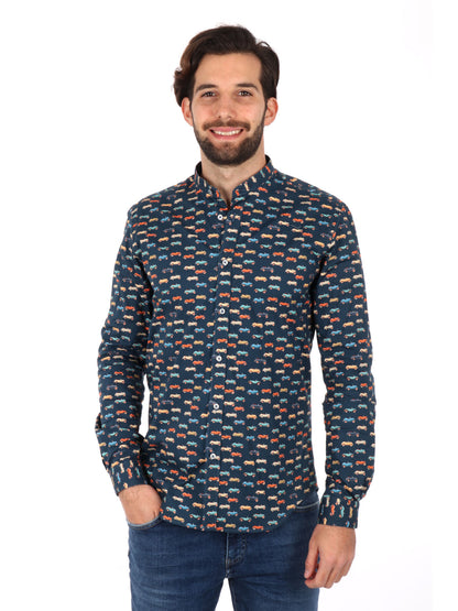 CAMICIA COLLETTO COREA VELAR FB UOMO BLU