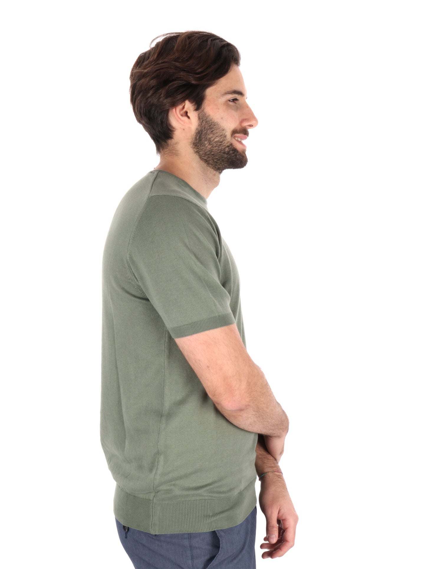 T-SHIRT IN MAGLIA VITTI FB UOMO KAKI
