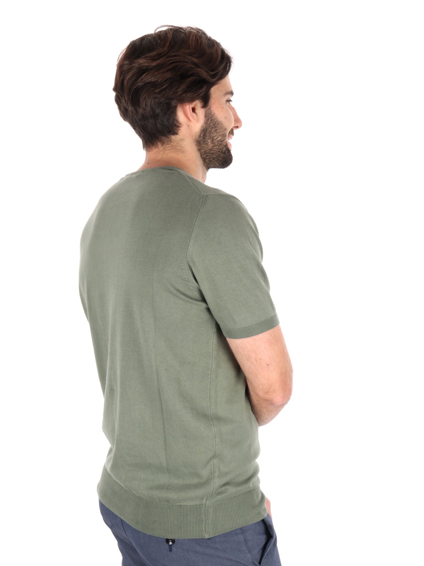 T-SHIRT IN MAGLIA VITTI FB UOMO KAKI