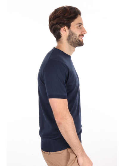 T-SHIRT IN MAGLIA VITTI FB UOMO BLU