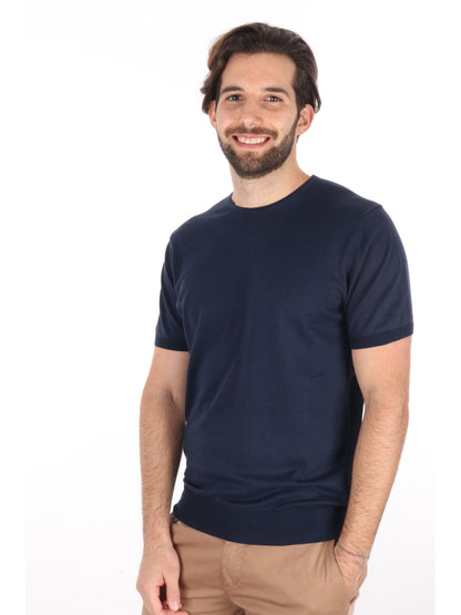 T-SHIRT IN MAGLIA VITTI FB UOMO BLU