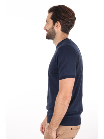T-SHIRT IN MAGLIA VITTI FB UOMO BLU