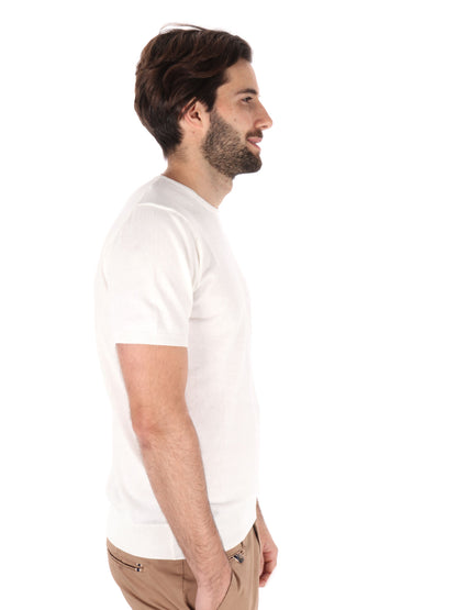 T-SHIRT IN MAGLIA VITTI FB UOMO BIANCO