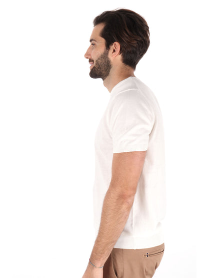 T-SHIRT IN MAGLIA VITTI FB UOMO BIANCO