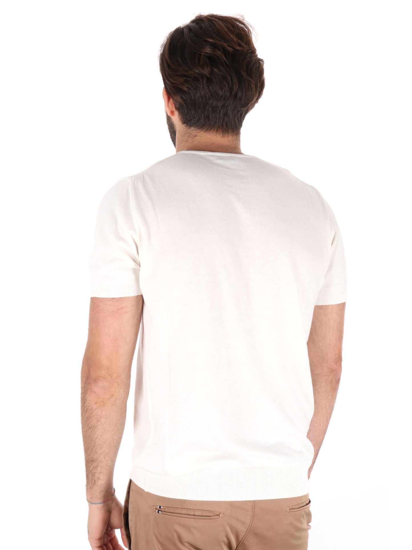 T-SHIRT IN MAGLIA VITTI FB UOMO BIANCO