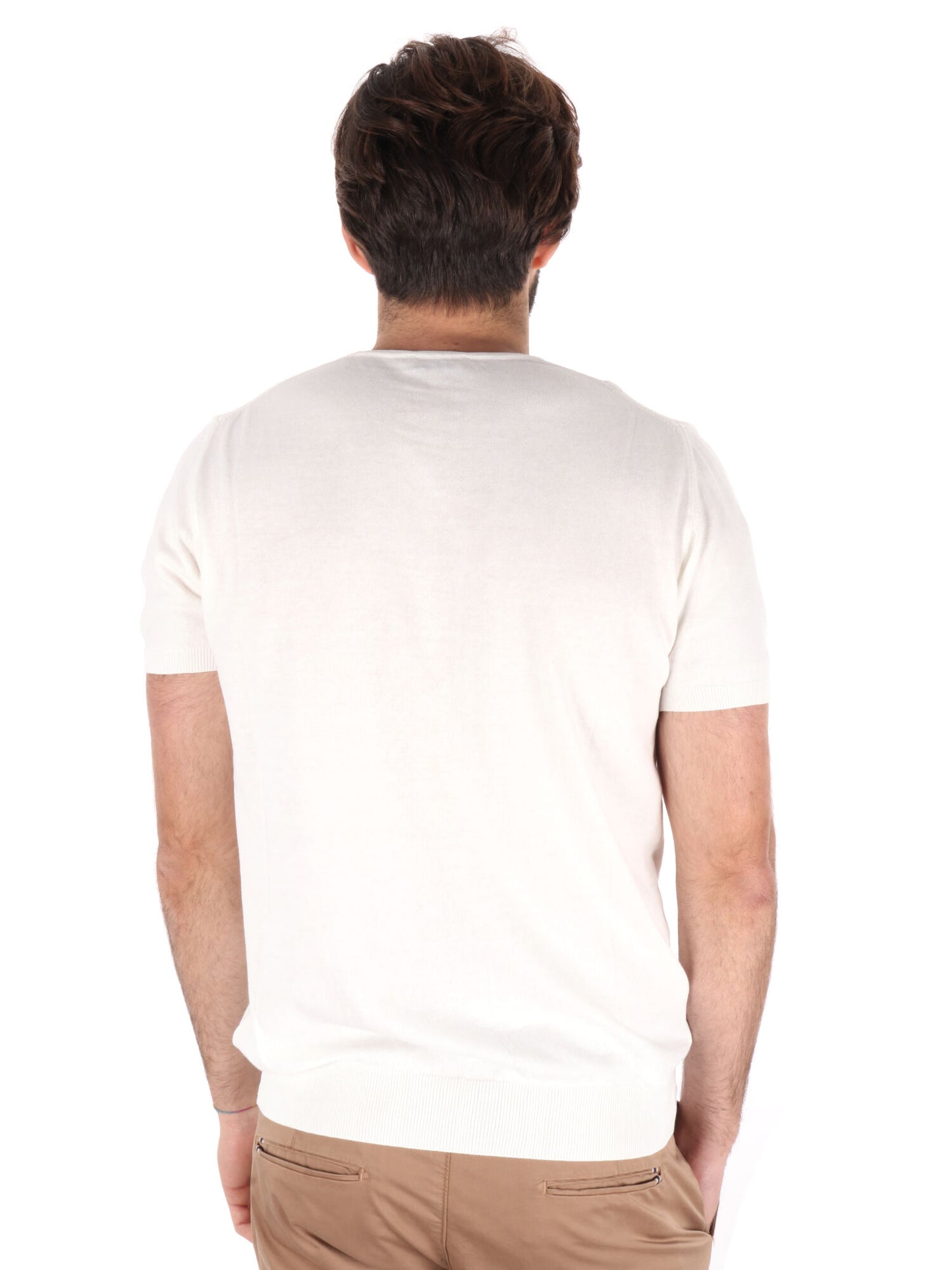 T-SHIRT IN MAGLIA VITTI FB UOMO BIANCO