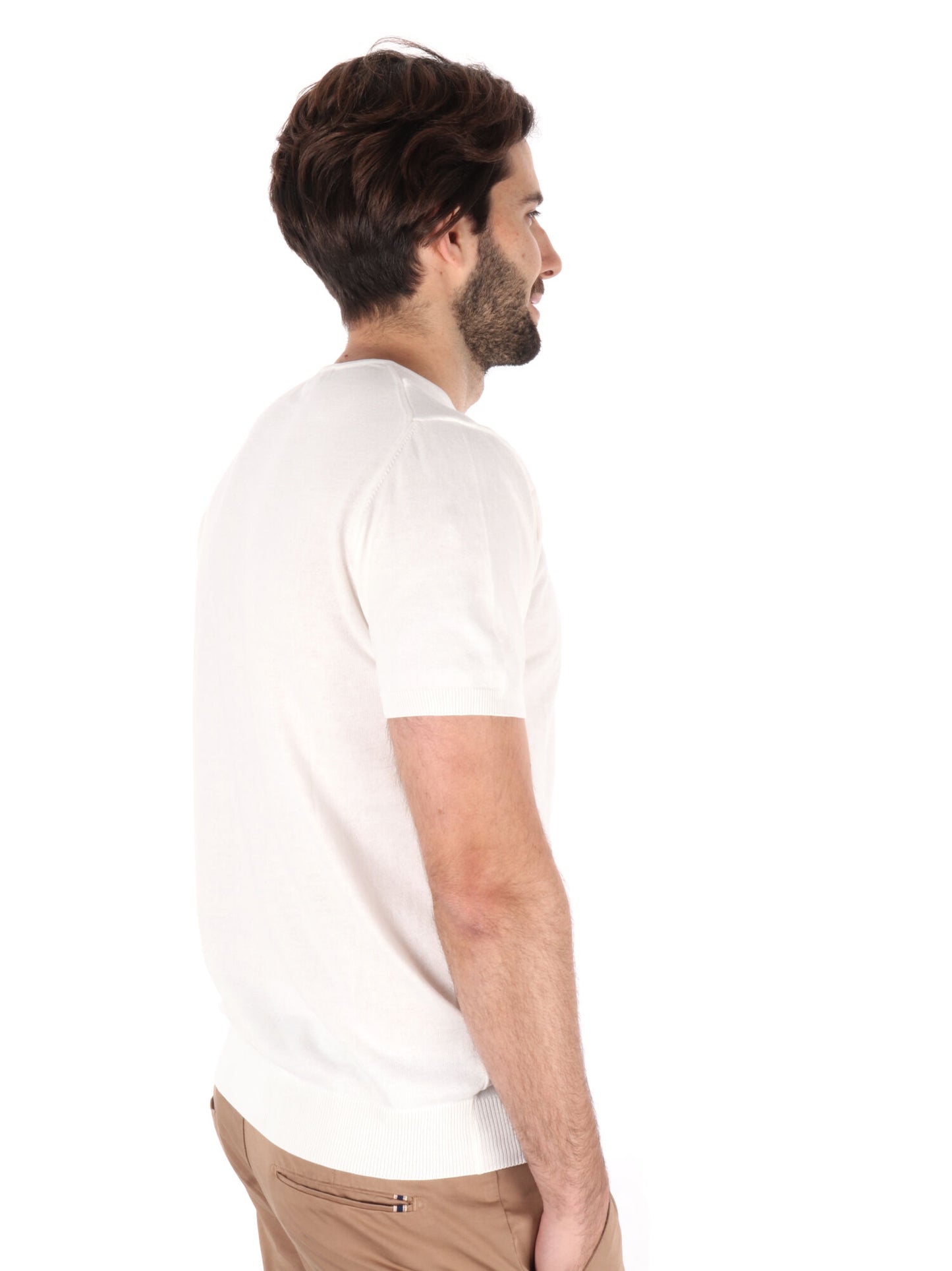 T-SHIRT IN MAGLIA VITTI FB UOMO BIANCO
