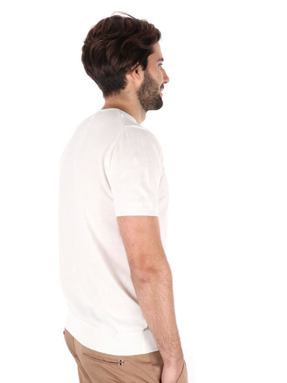 T-SHIRT IN MAGLIA VITTI FB UOMO BIANCO
