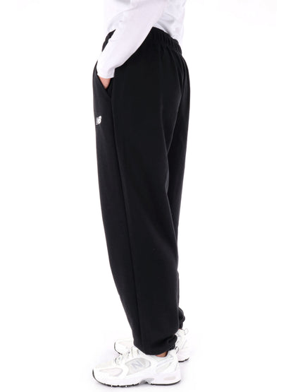 Pantaloni tuta sportivi da donna New Balance neri in tessuto sintetico