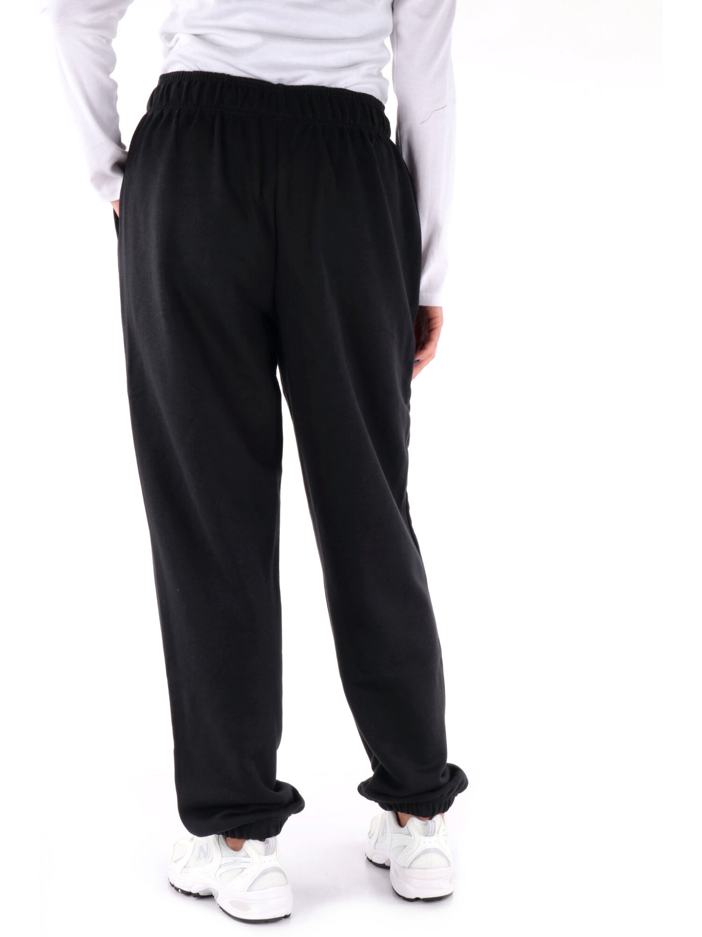 Pantaloni tuta sportivi da donna New Balance neri in tessuto sintetico