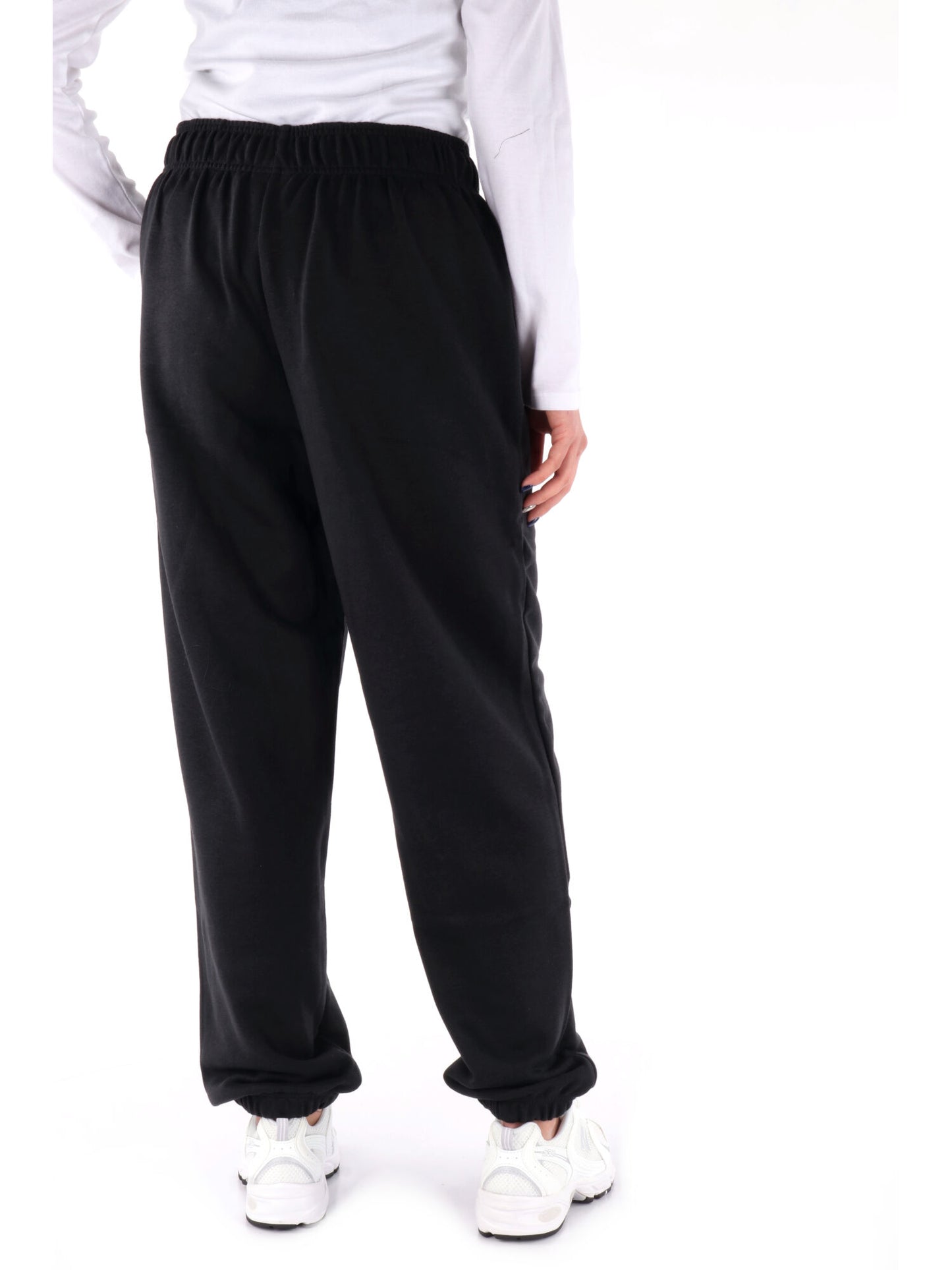 Pantaloni tuta sportivi da donna New Balance neri in tessuto sintetico