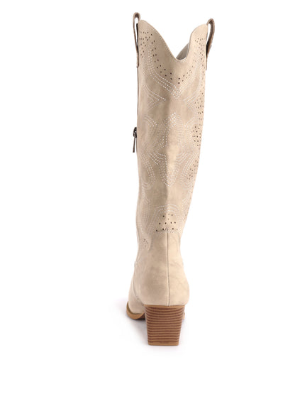 STIVALE TEXANO QUEEN HELENA DONNA BEIGE