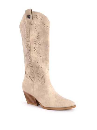 STIVALE TEXANO QUEEN HELENA DONNA BEIGE