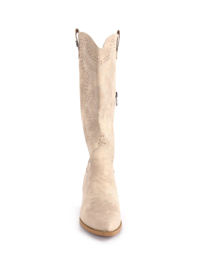 STIVALE TEXANO QUEEN HELENA DONNA BEIGE