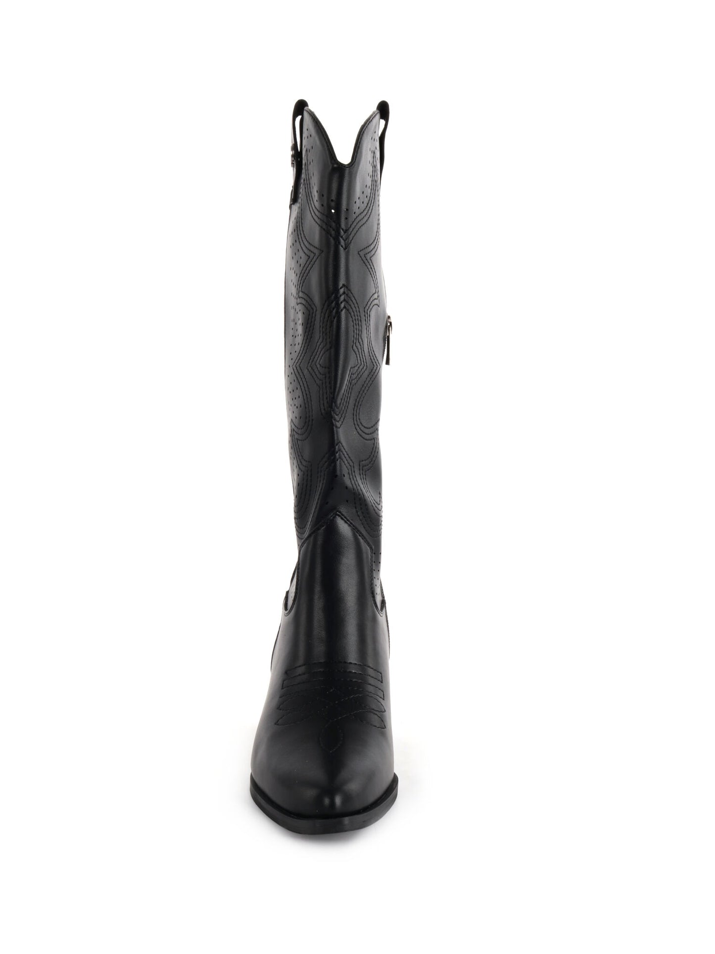 Stivaletti texani da donna Queen Helena neri con tacco western