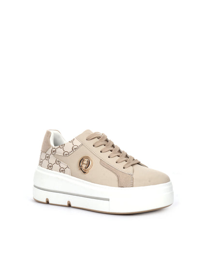 SNEAKERS CON PLATFORM QUEEN HELENA DONNA BEIGE