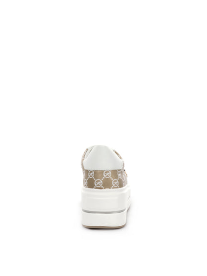 SNEAKERS CON PLATFORM QUEEN HELENA DONNA BIANCO ORO