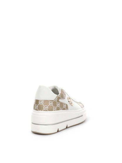 SNEAKERS CON PLATFORM QUEEN HELENA DONNA BIANCO ORO