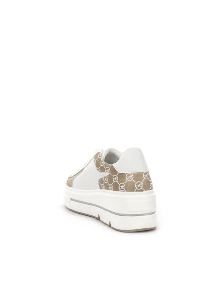 SNEAKERS CON PLATFORM QUEEN HELENA DONNA BIANCO ORO