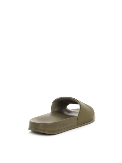 CIABATTA SLIPPERS LOGO SUN68 UOMO VERDE MILITARE