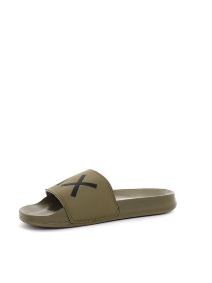 CIABATTA SLIPPERS LOGO SUN68 UOMO VERDE MILITARE