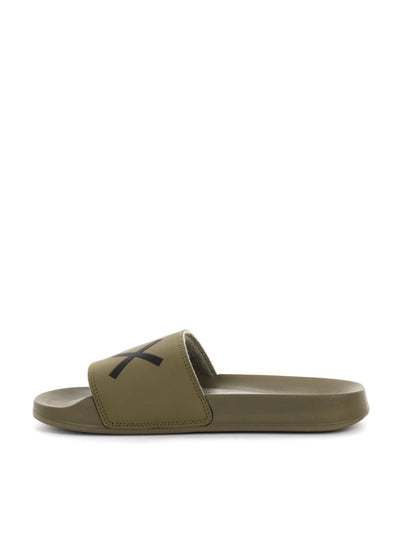 CIABATTA SLIPPERS LOGO SUN68 UOMO VERDE MILITARE
