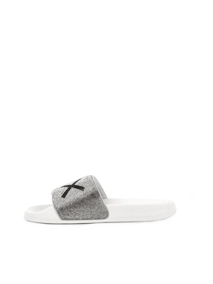 CIABATTA SLIPPERS STRASS SUN68 DONNA BIANCO