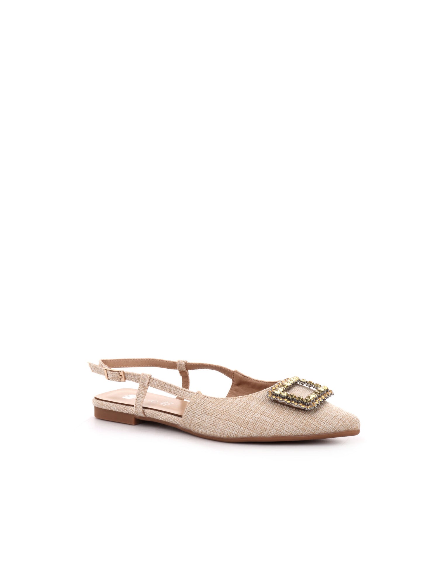 SLINGBACK BASSA CON FIBBIA CLYO' DONNA BEIGE