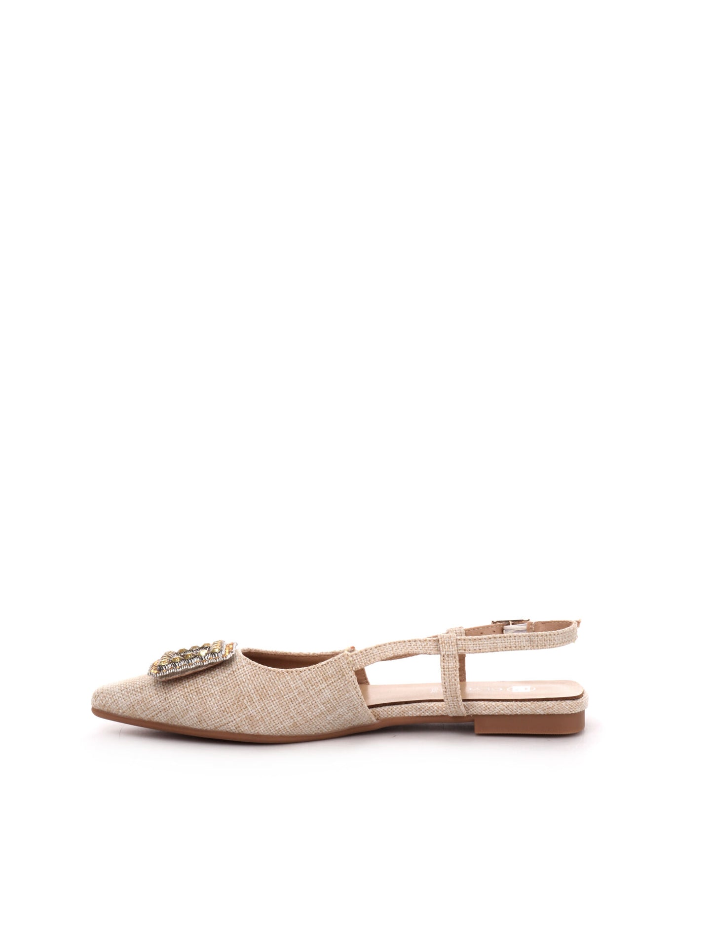 SLINGBACK BASSA CON FIBBIA CLYO' DONNA BEIGE