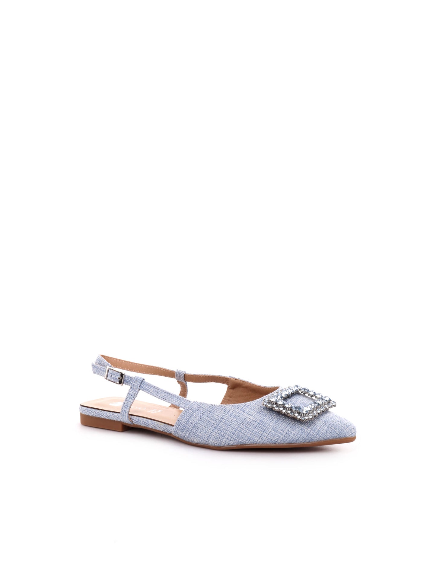 SLINGBACK BASSA CON FIBBIA CLYO' DONNA AZZURRO