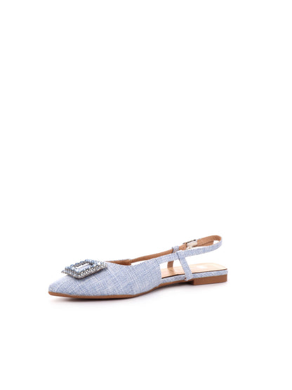 SLINGBACK BASSA CON FIBBIA CLYO' DONNA AZZURRO