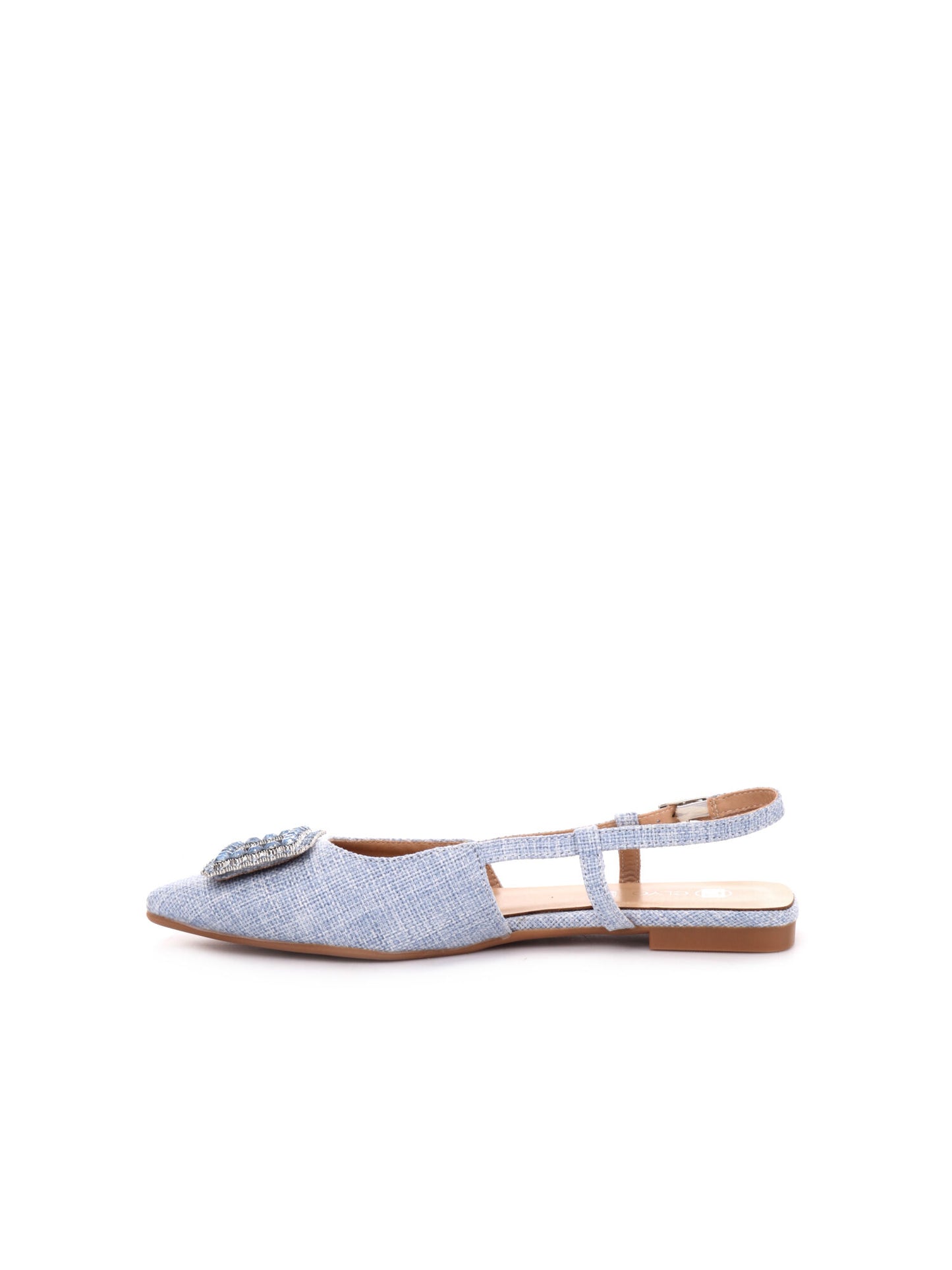 SLINGBACK BASSA CON FIBBIA CLYO' DONNA AZZURRO