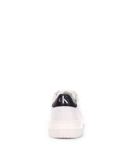 SNEAKER CHUNCKY IN PELLE CALVIN KLEIN JEANS UOMO BIANCO-NERO