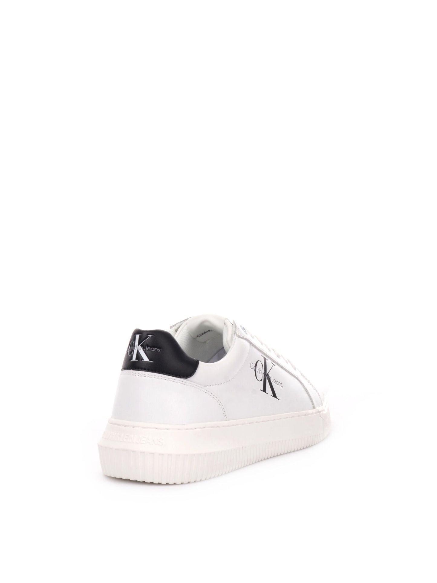 SNEAKER CHUNCKY IN PELLE CALVIN KLEIN JEANS UOMO BIANCO-NERO