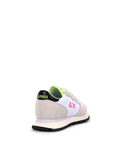 SNEAKERS ALLY SOLID NYLON SUN68 DONNA BIANCO FUXIA