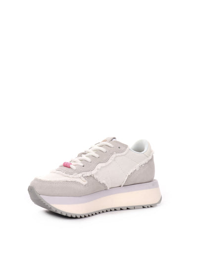 SNEAKERS BIG STARGIRL CANVAS SUN68 DONNA BIANCO-PANNA