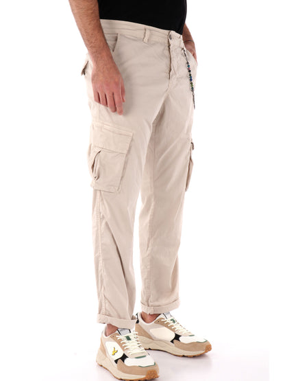 PANTALONE CARGO LOOSE FIT FB UOMO BEIGE