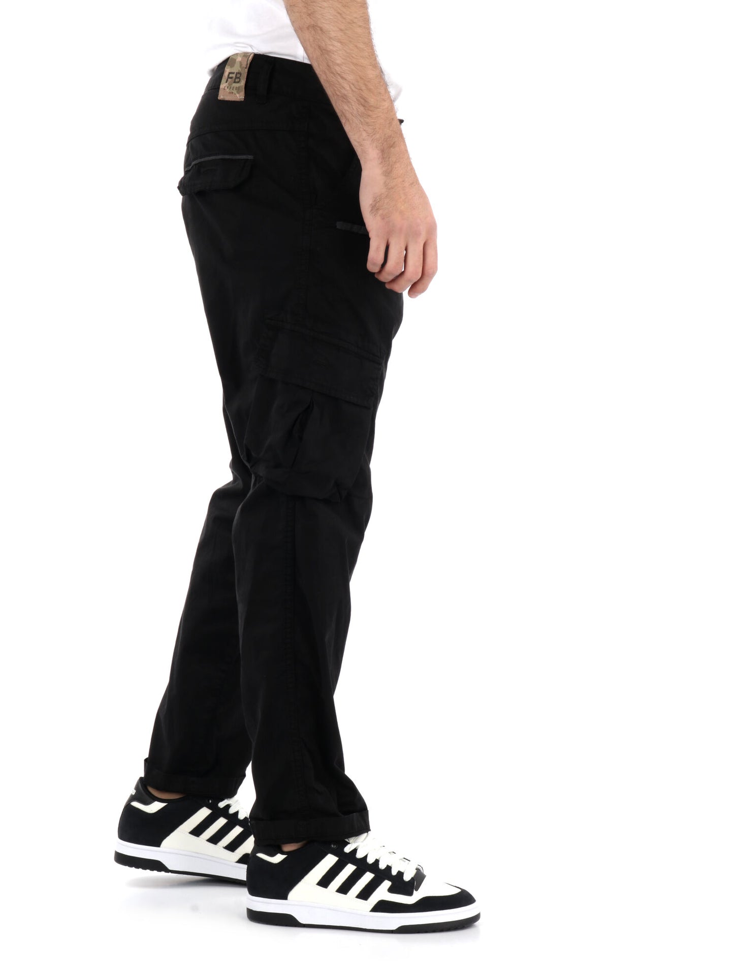 PANTALONE CARGO LOOSE FIT FB UOMO NERO