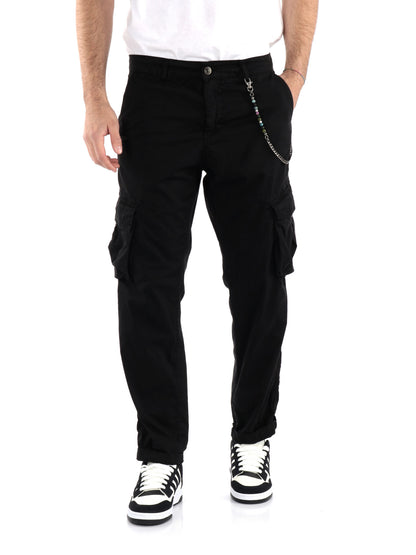 PANTALONE CARGO LOOSE FIT FB UOMO NERO