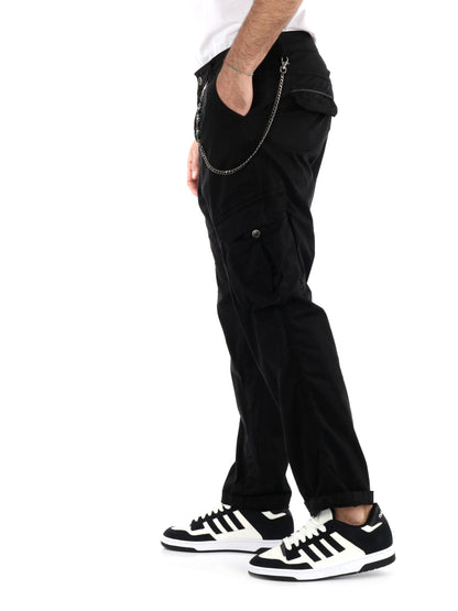 PANTALONE CARGO LOOSE FIT FB UOMO NERO